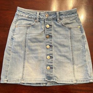 American Eagle denim button down skirt